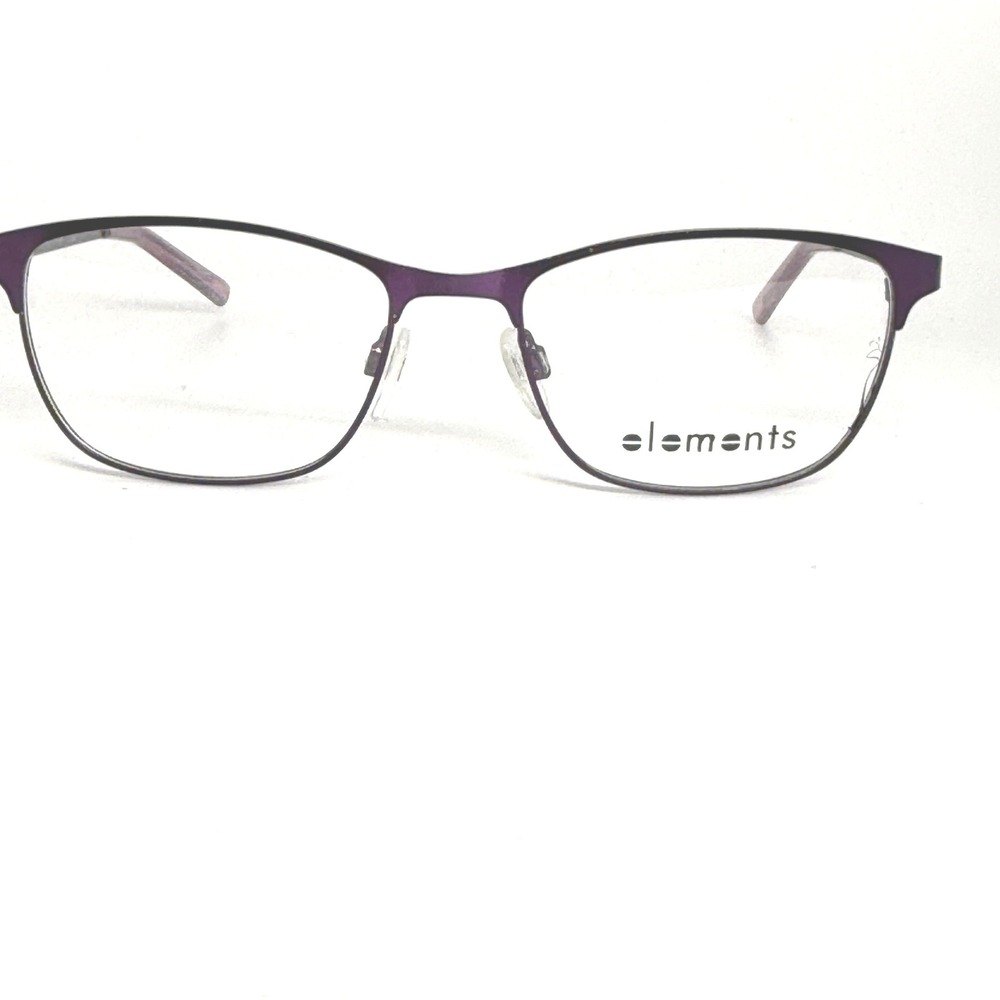 Elements Eyeglasses Frame‎ Purple Metal Rectangular Full Rim 21943 Eyewear 21943